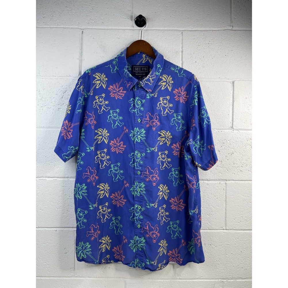 Section 119 Grateful Dead Shirt Mens 3XL Dancing Bears Palm Hawaiian Deadhead